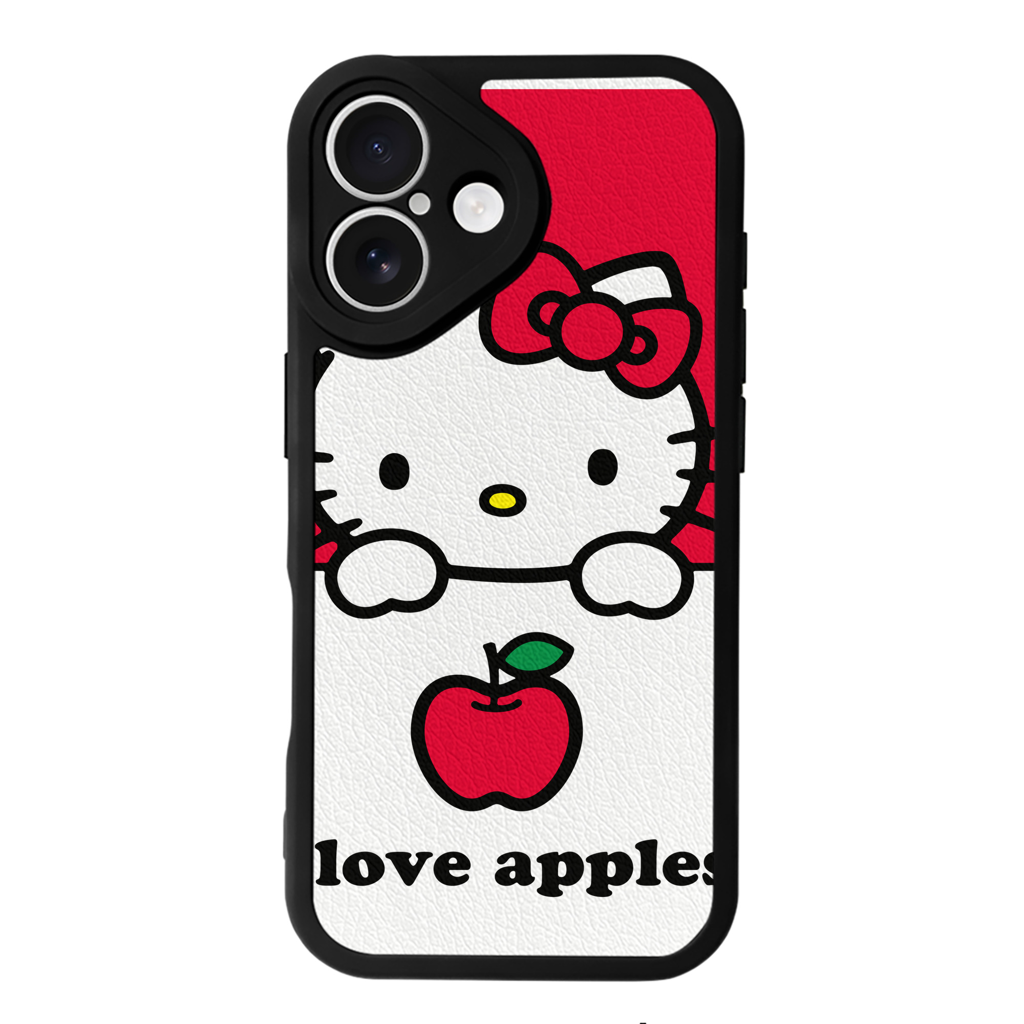（画像用） Hello Kitty ハローキティ 【iPhone 16シリーズ対応】シリコンスマホケース（レザー調） 材質：シリコン